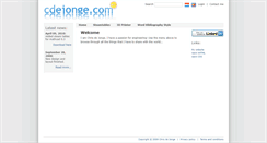 Desktop Screenshot of cdejonge.com
